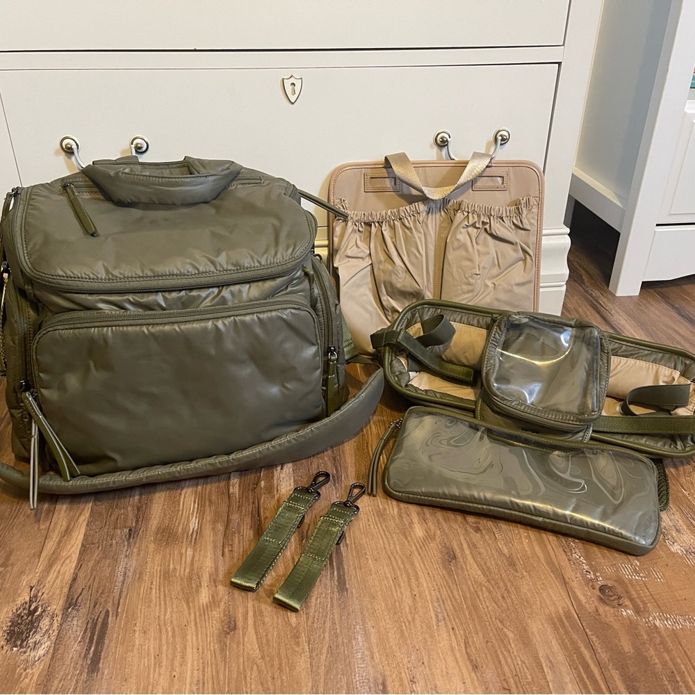 Caraa large nylon baby bag and stroller caddy